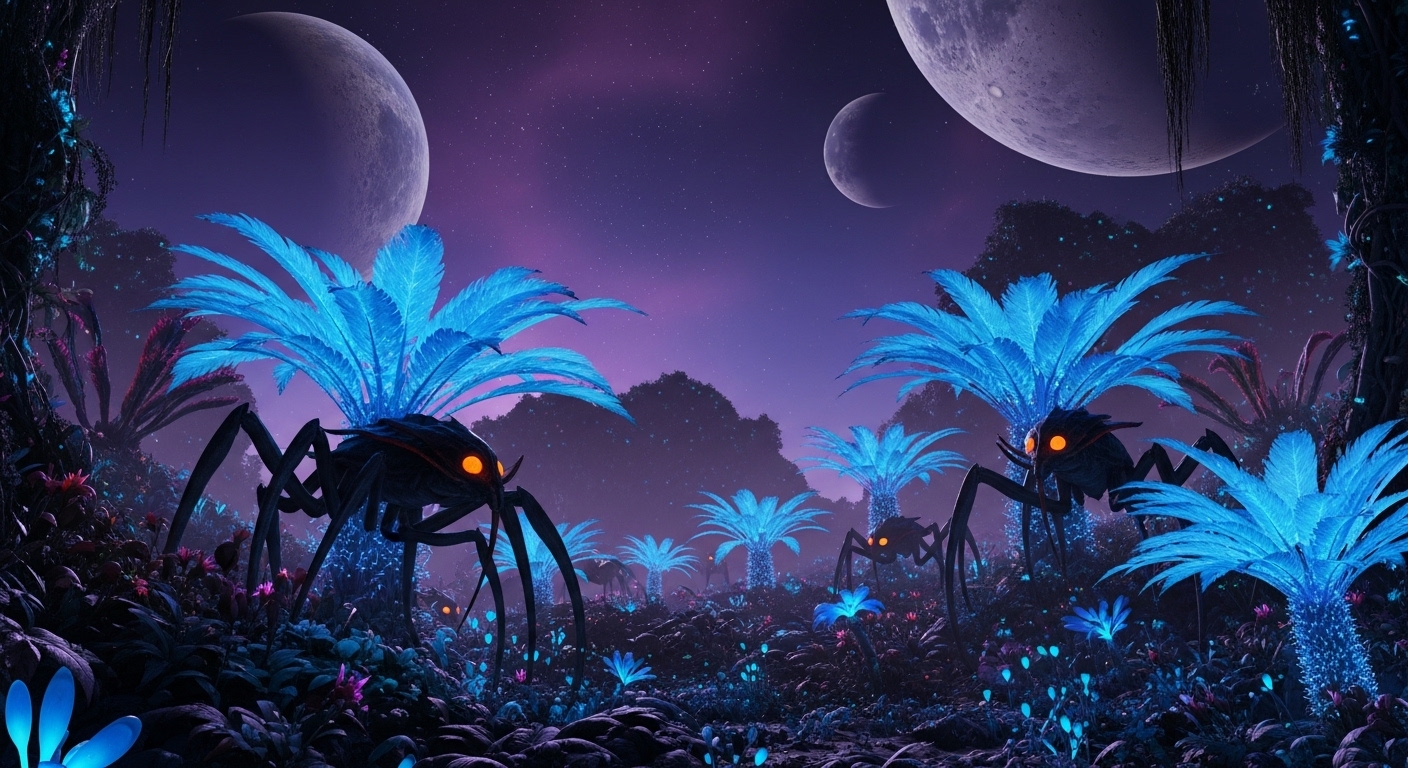 Bioluminescent Forests Prompts: Create Glowing, Enchanted Woods example 2