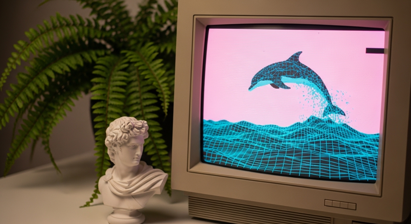 Vaporwave AI Art Prompts: Generate Retro-Futuristic Aesthetics example 3