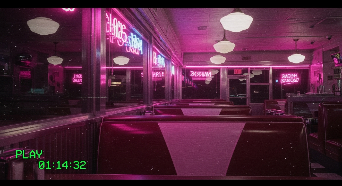 VHS Tape Distortion Prompts: Create Retro Glitch AI Art example 2