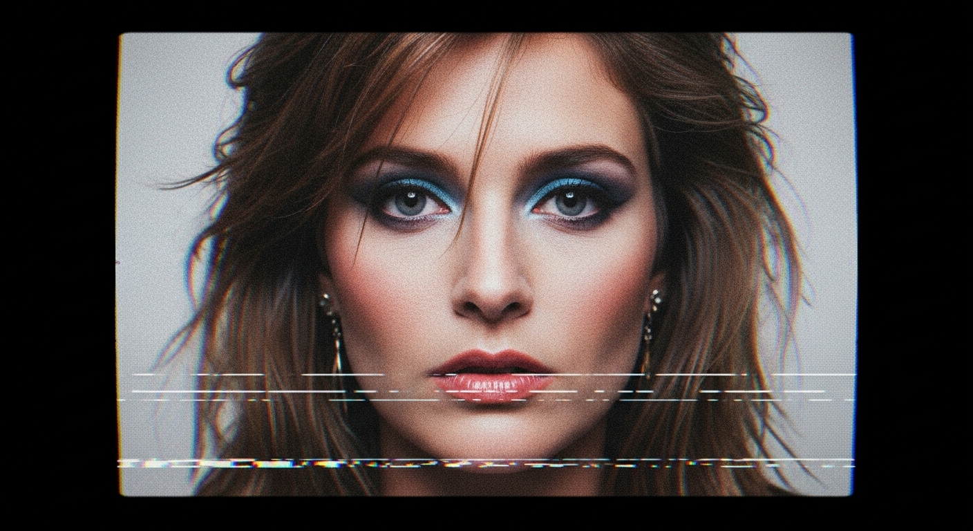 VHS Tape Distortion Prompts: Create Retro Glitch AI Art example 3