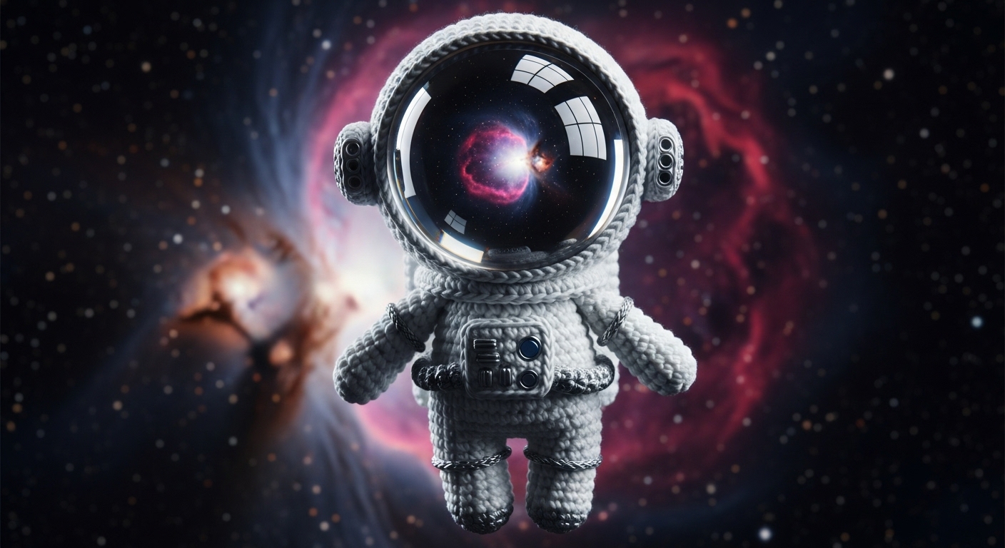 Knitted Toy Prompt: Crafting Cozy Yarn Textures in AI Art example 5