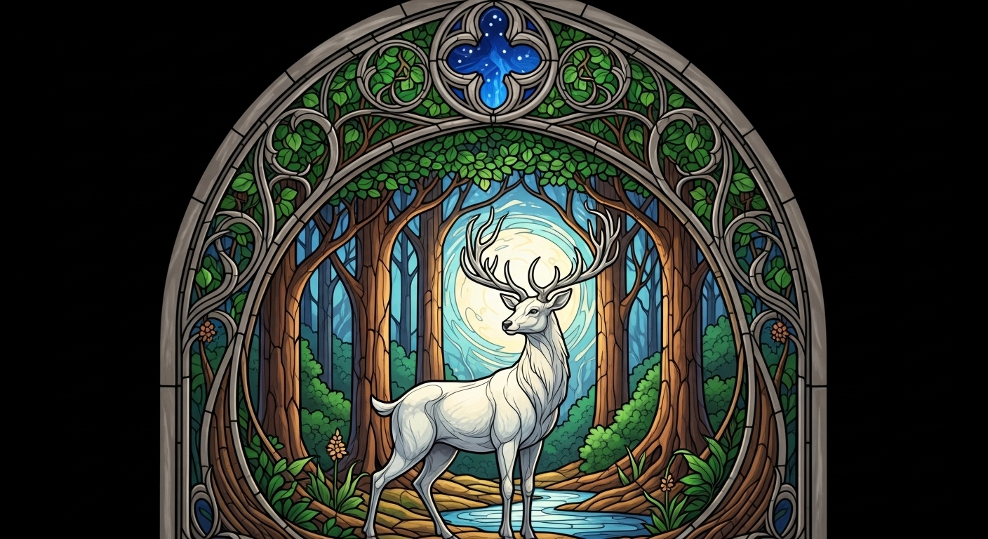 Stained Glass Prompt: Create Luminous, Glowing Art with AI example 1