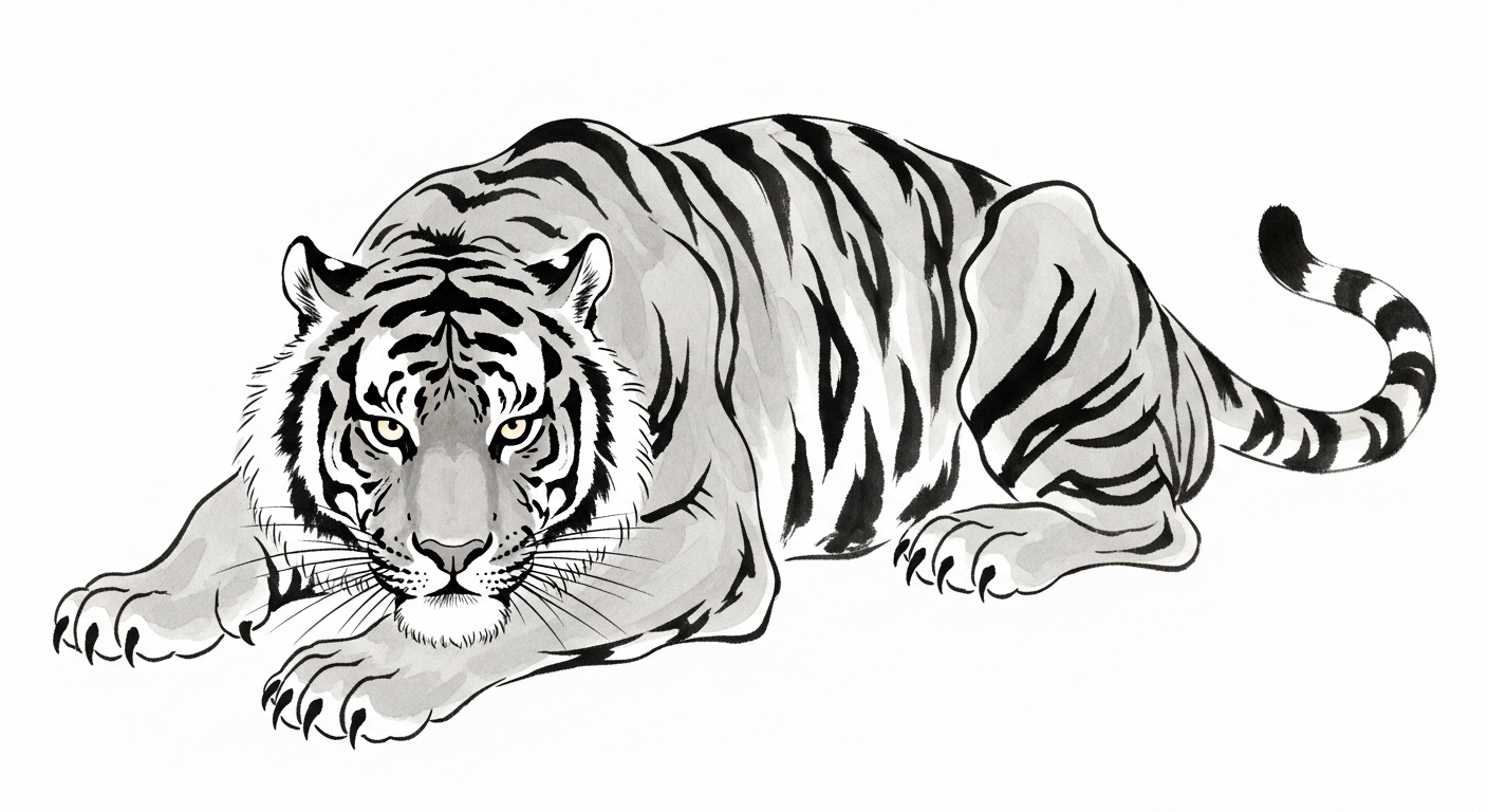 Sumi-e Style AI Art Prompts: Master Japanese Ink Wash Painting example 5