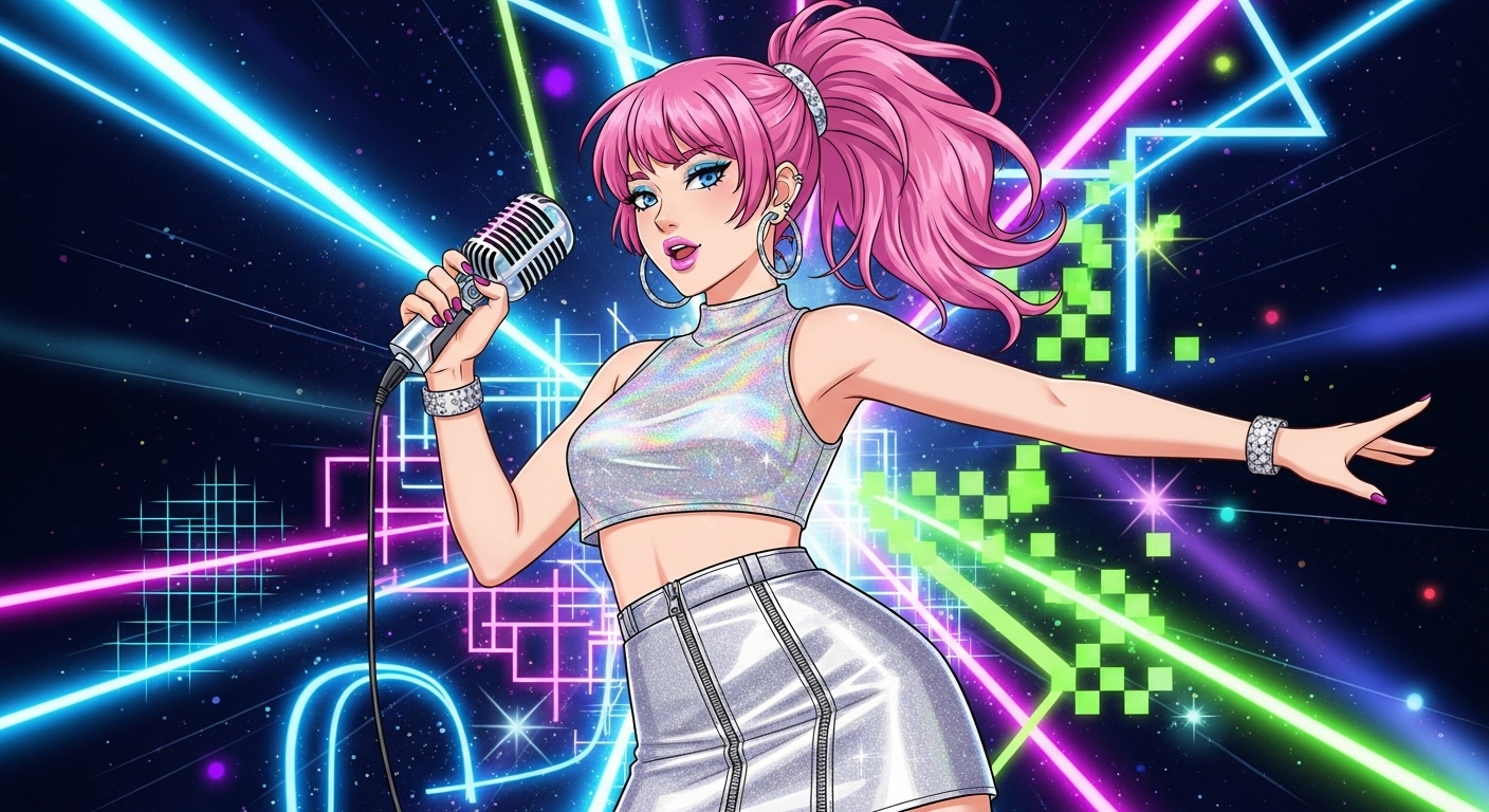 Y2K Style Prompts: Generate Retro Futuristic 2000s Art with AI example 1