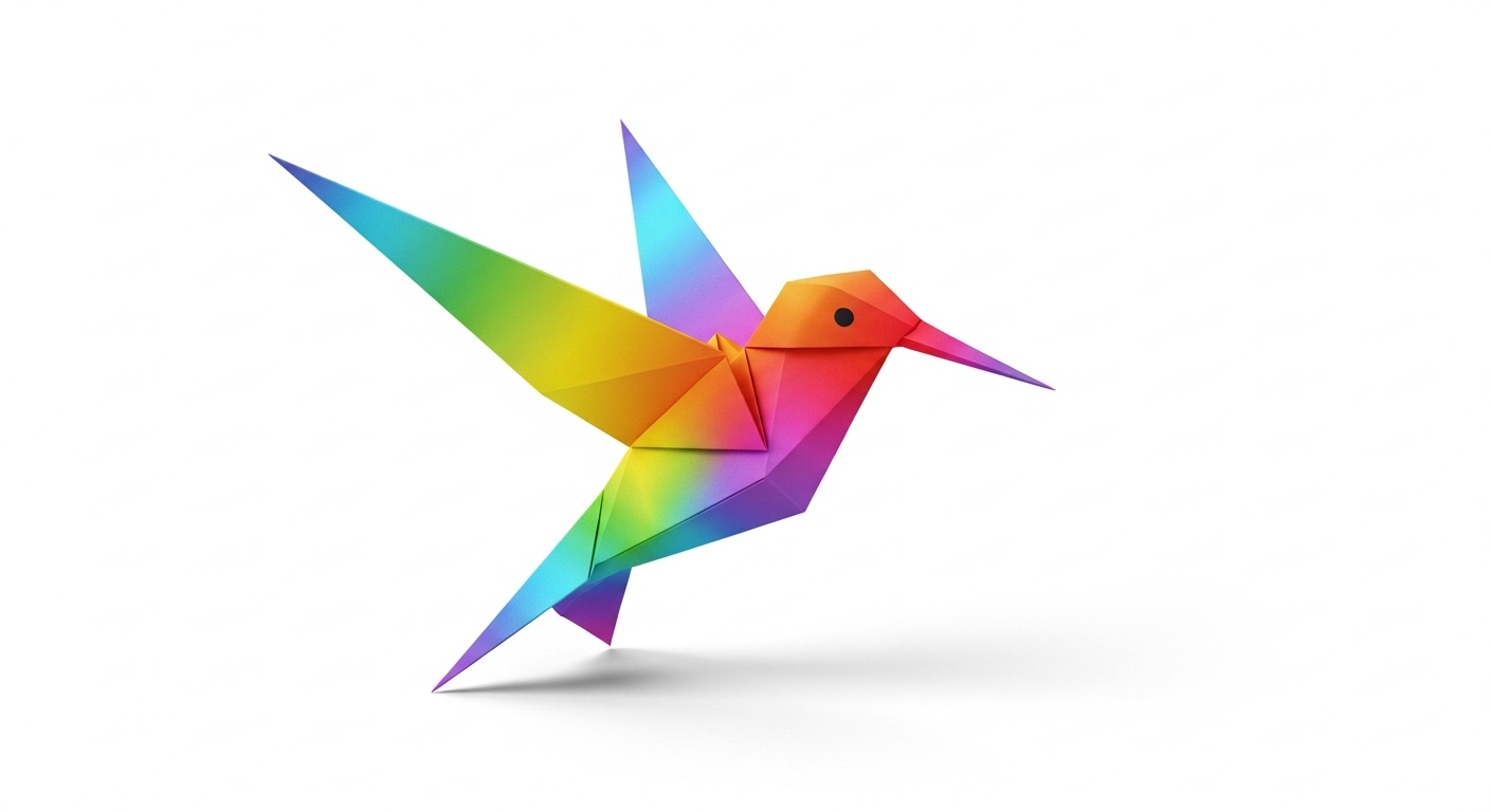 Origami 3D Render Prompts: Create Stunning Photorealistic Paper Figures example 3