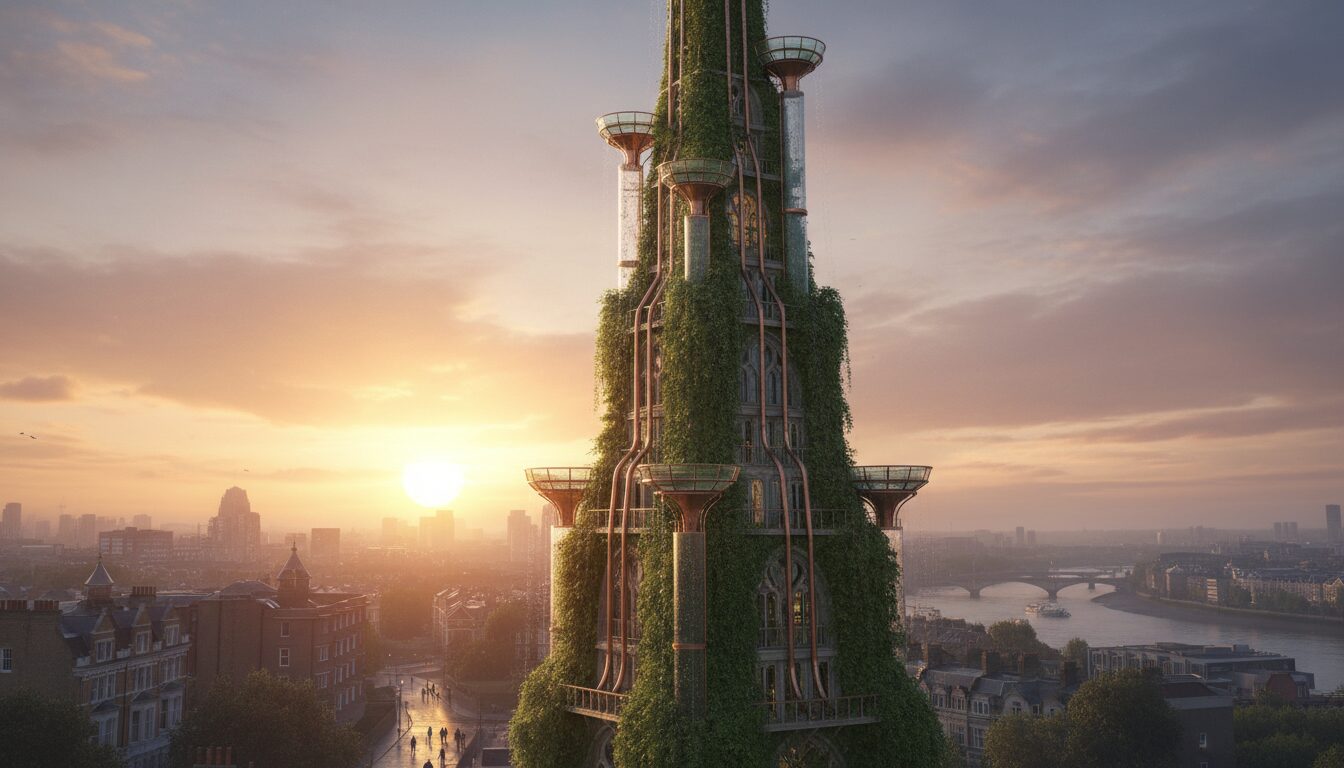 AI Architecture Concepts for Futuristic Eco Skyscrapers example 2