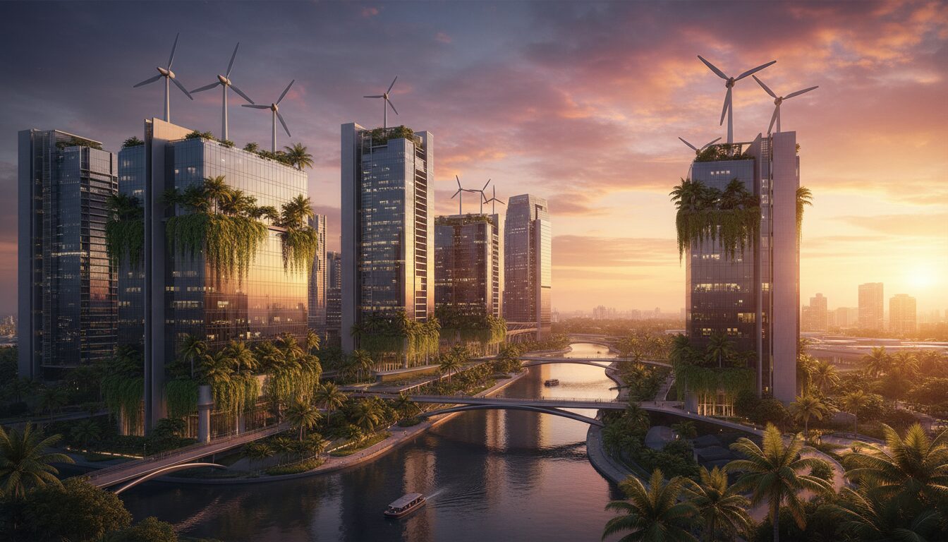 AI Architecture Concepts for Futuristic Eco Skyscrapers example 3