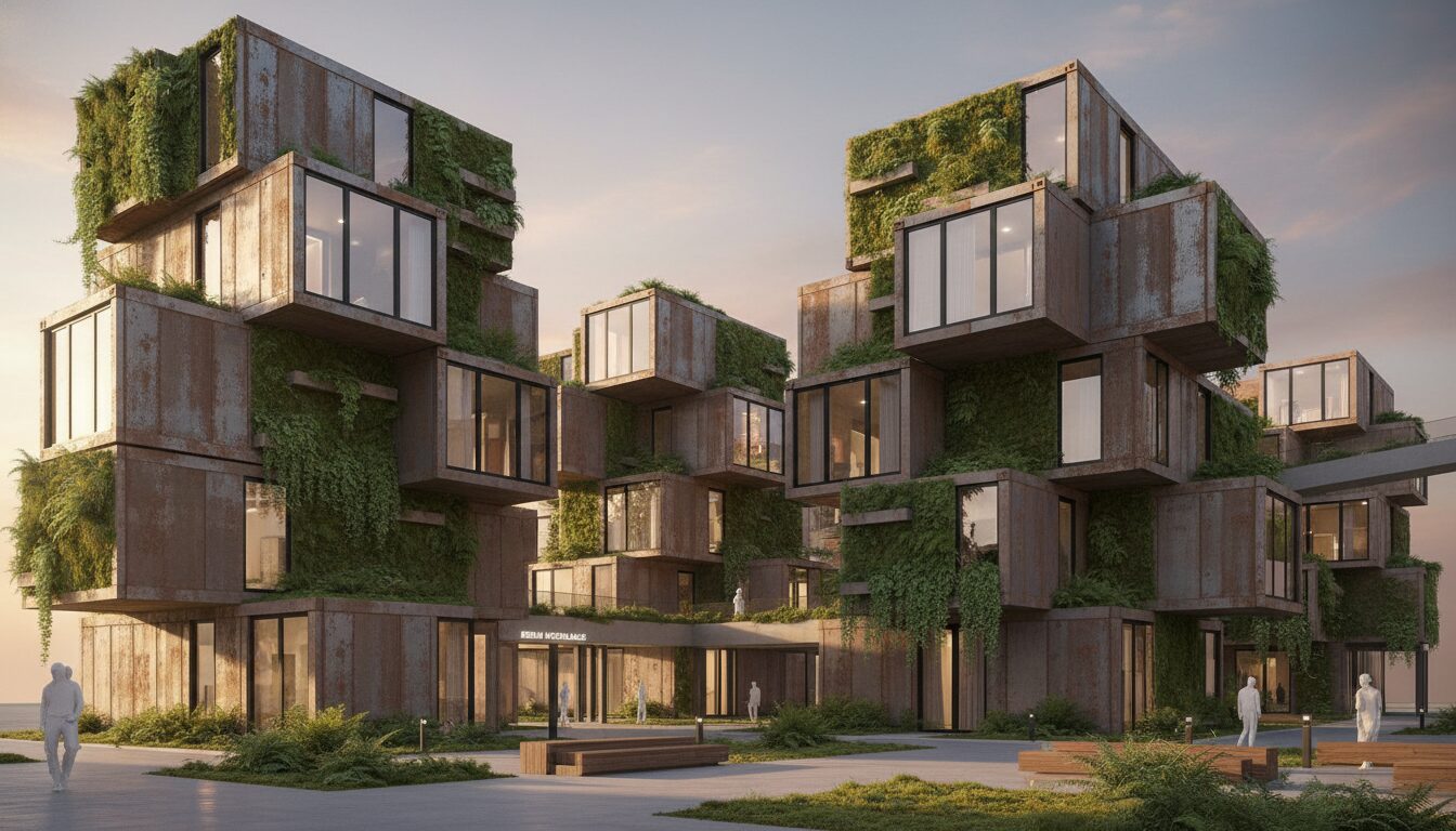 AI Architecture Concepts for Futuristic Eco Skyscrapers example 4