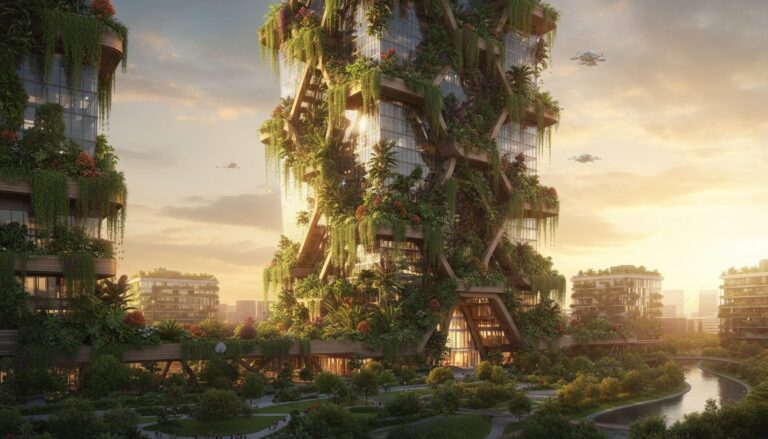 AI Architecture Concepts for Futuristic Eco Skyscrapers