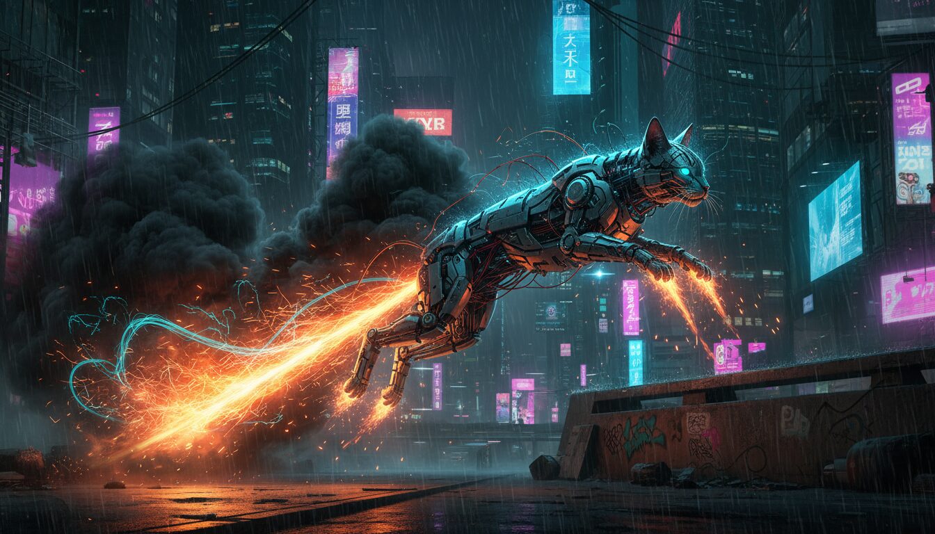 Cat on Fire JSON Prompts: Pro AI Templates for Elemental Art example 3