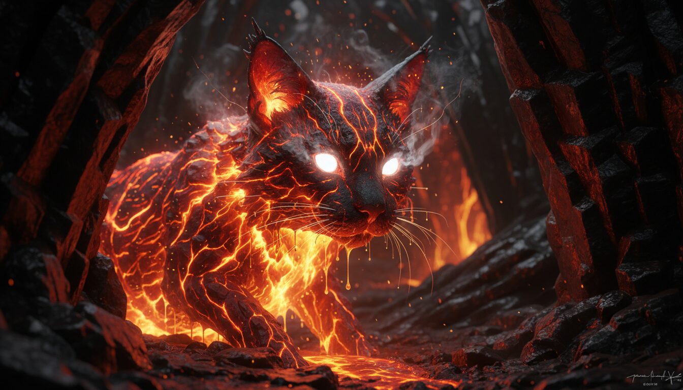 Cat on Fire JSON Prompts: Pro AI Templates for Elemental Art example 4