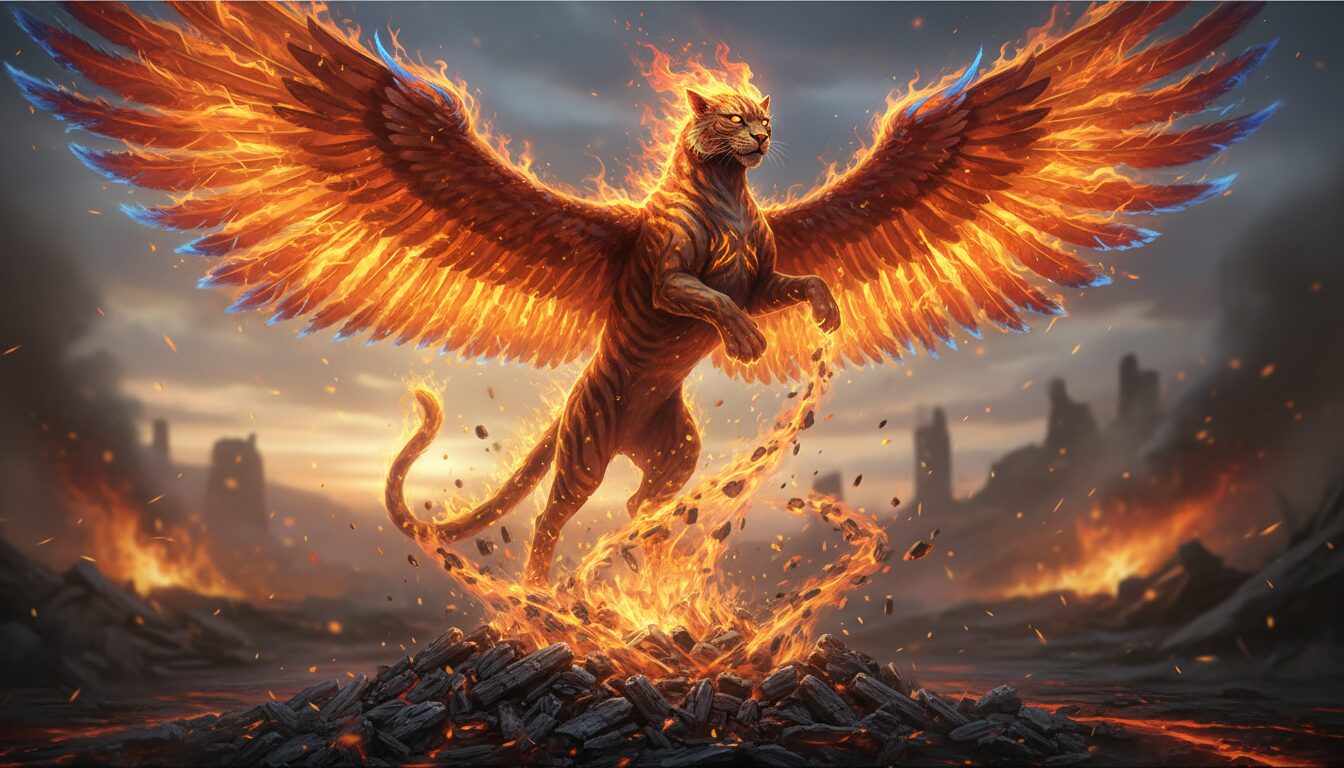 Cat on Fire JSON Prompts: Pro AI Templates for Elemental Art example 5