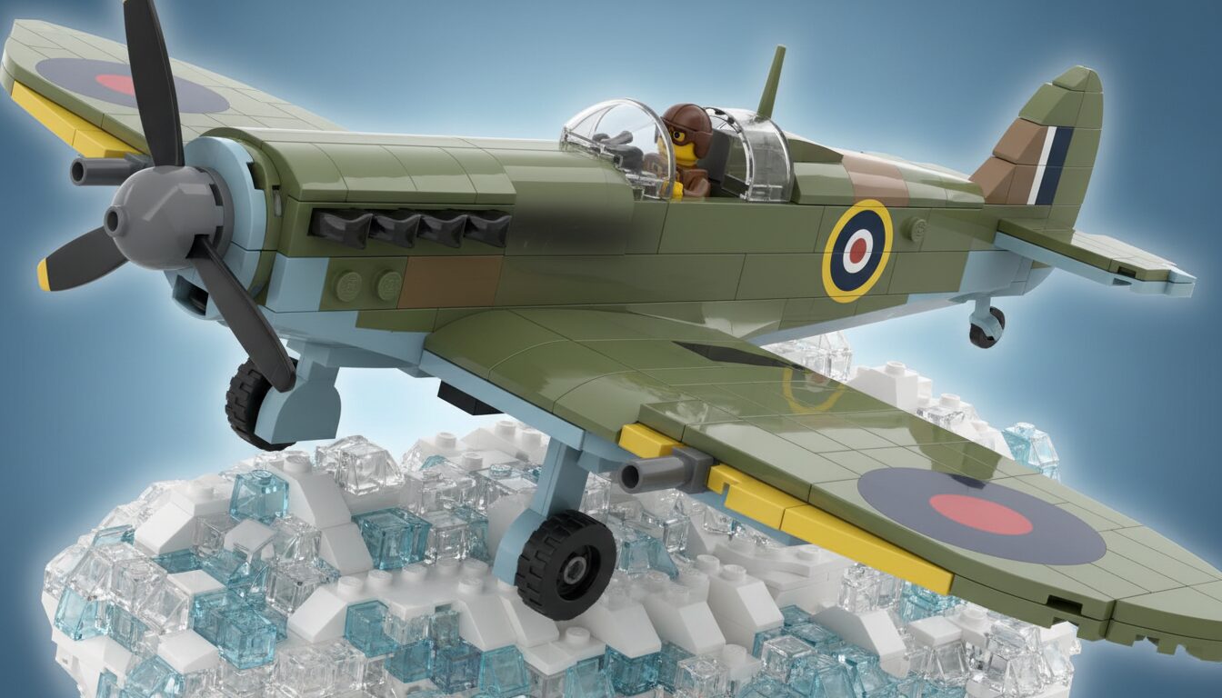 Lego War Planes Scenario: Epic Brick-Built Aerial Combat Prompts example 1