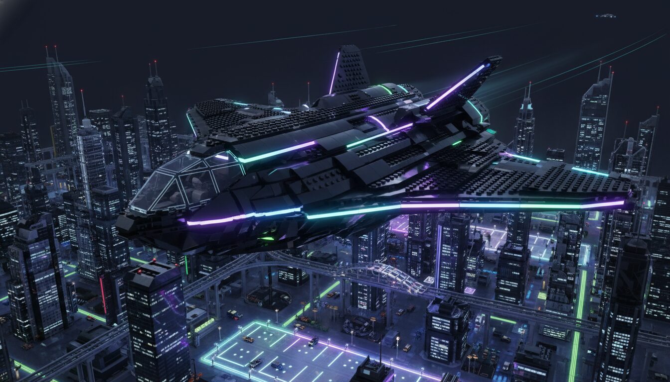 Lego War Planes Scenario: Epic Brick-Built Aerial Combat Prompts example 5