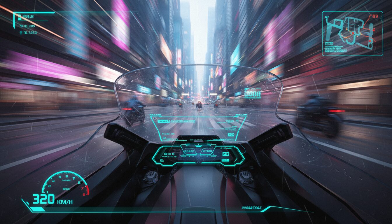 Neon Motorcycle Chase: Ultimate AI Prompts for Cyberpunk Action example 5