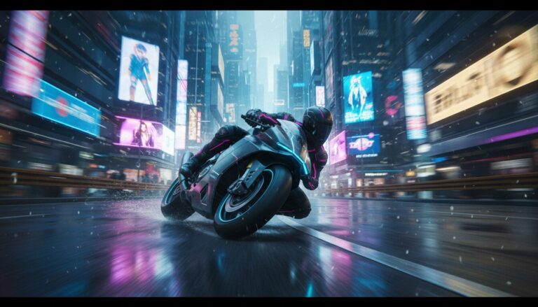 Neon Motorcycle Chase: Ultimate AI Prompts for Cyberpunk Action