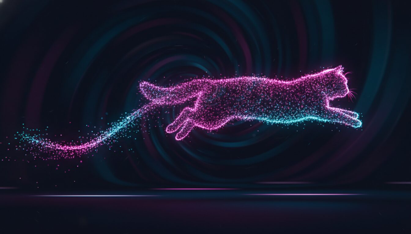 Persian Cats in Neon Glowing Dots: A Masterclass in Digital Pointillism Prompts example 3