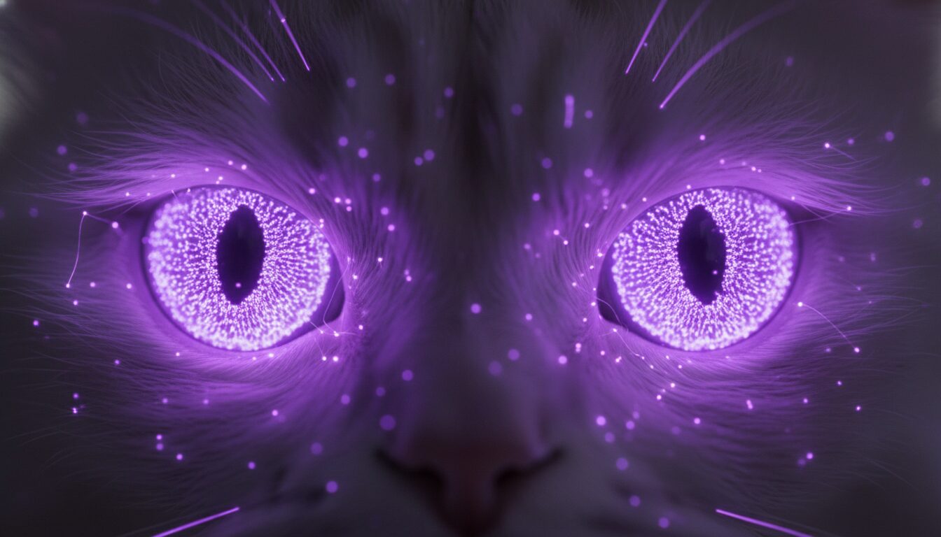 Persian Cats in Neon Glowing Dots: A Masterclass in Digital Pointillism Prompts example 4