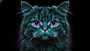 Persian Cats in Neon Glowing Dots: A Masterclass in Digital Pointillism Prompts