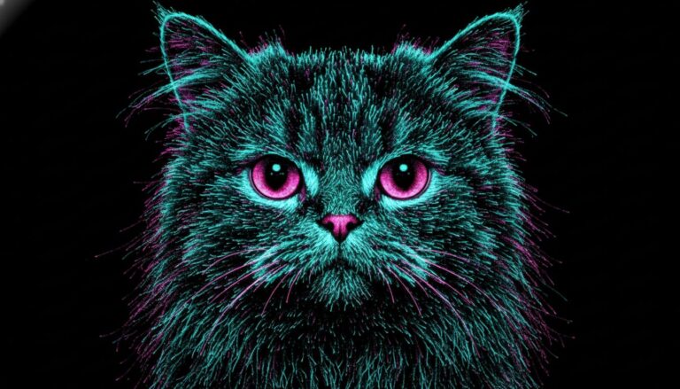 Persian Cats in Neon Glowing Dots: A Masterclass in Digital Pointillism Prompts