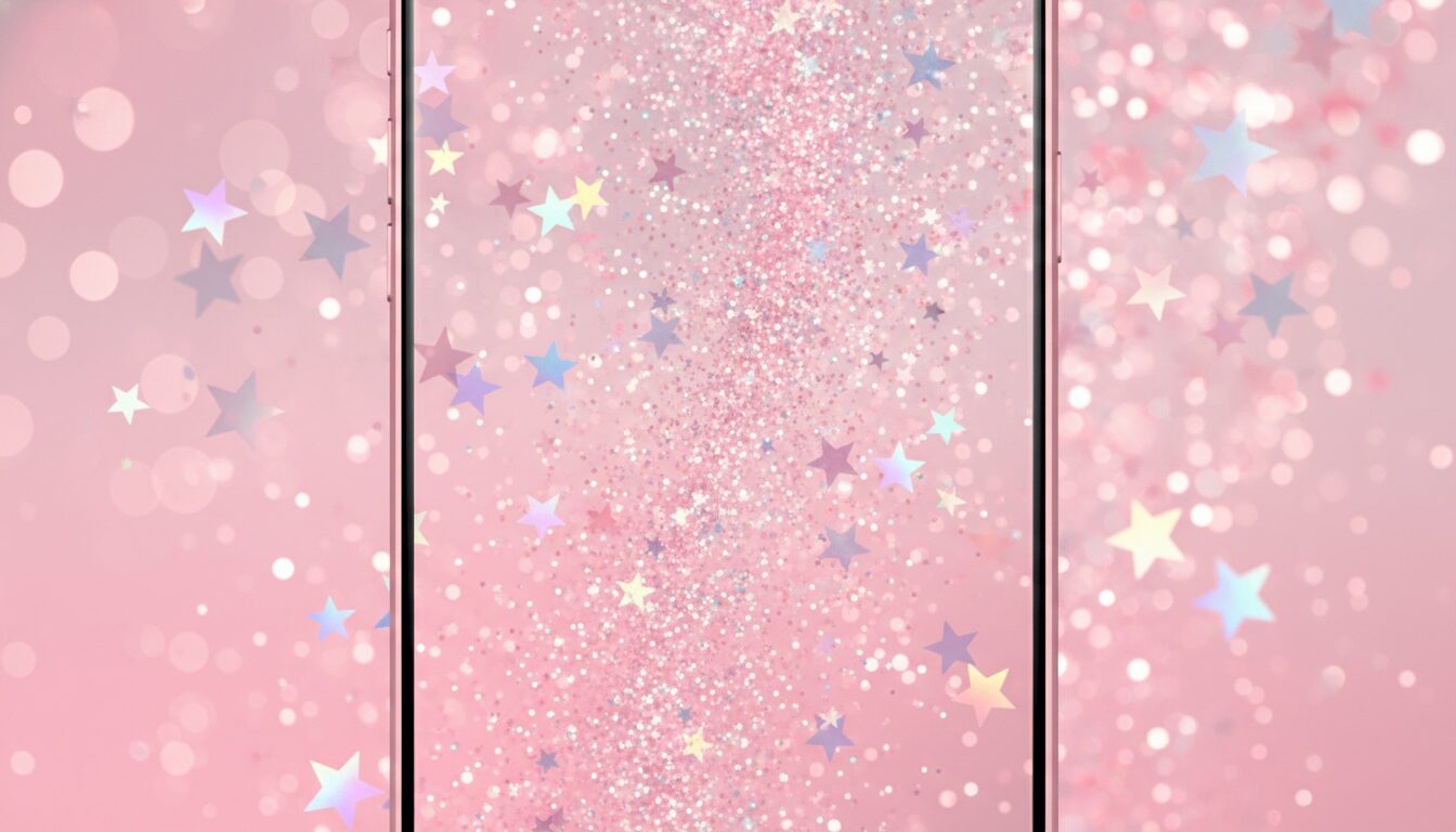 Pink Background Prompts: Aesthetic Wallpapers for iPhone and PC example 2