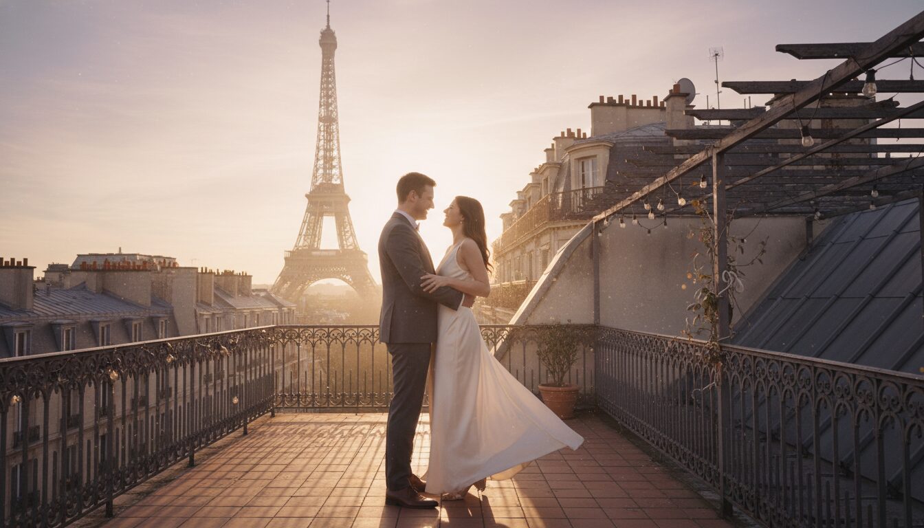 Rooftop Golden Hour Portrait: Cinematic AI Prompts for Urban Photography example 2