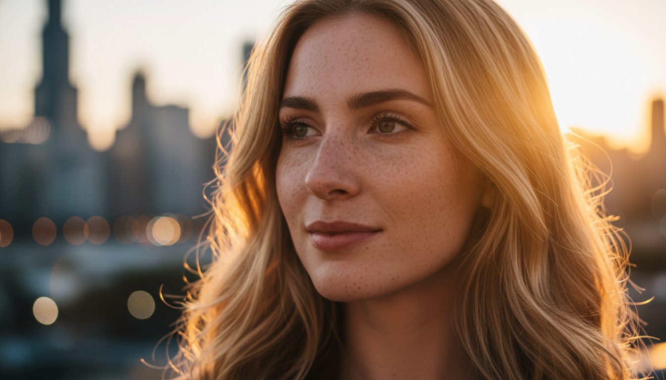 Rooftop Golden Hour Portrait: Cinematic AI Prompts for Urban Photography example 4