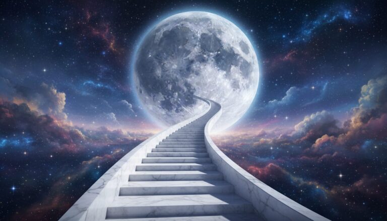 Stairway to the Moon: Surreal Fantasy Prompt for AI Art