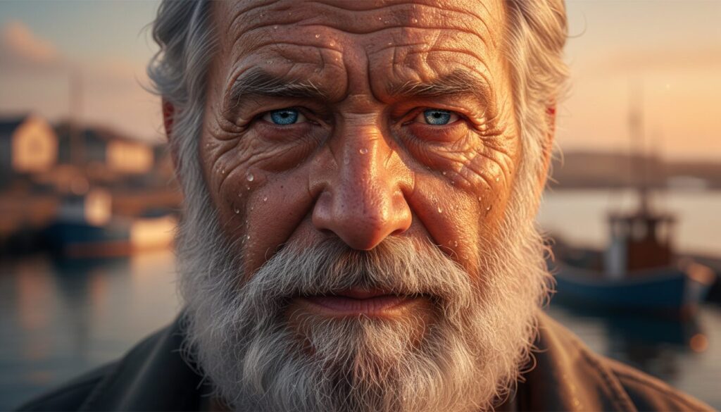 Ultra Realistic Portrait of an Elderly Fisherman: AI Photography Guide