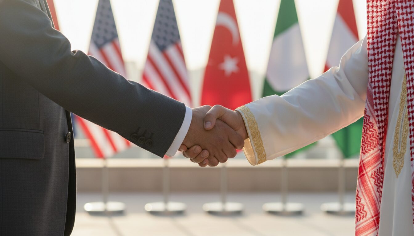 USA-Iran Peace Talks: AI Prompts for Visualizing Global Diplomacy example 1