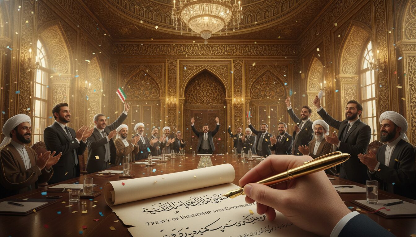 USA-Iran Peace Talks: AI Prompts for Visualizing Global Diplomacy example 3