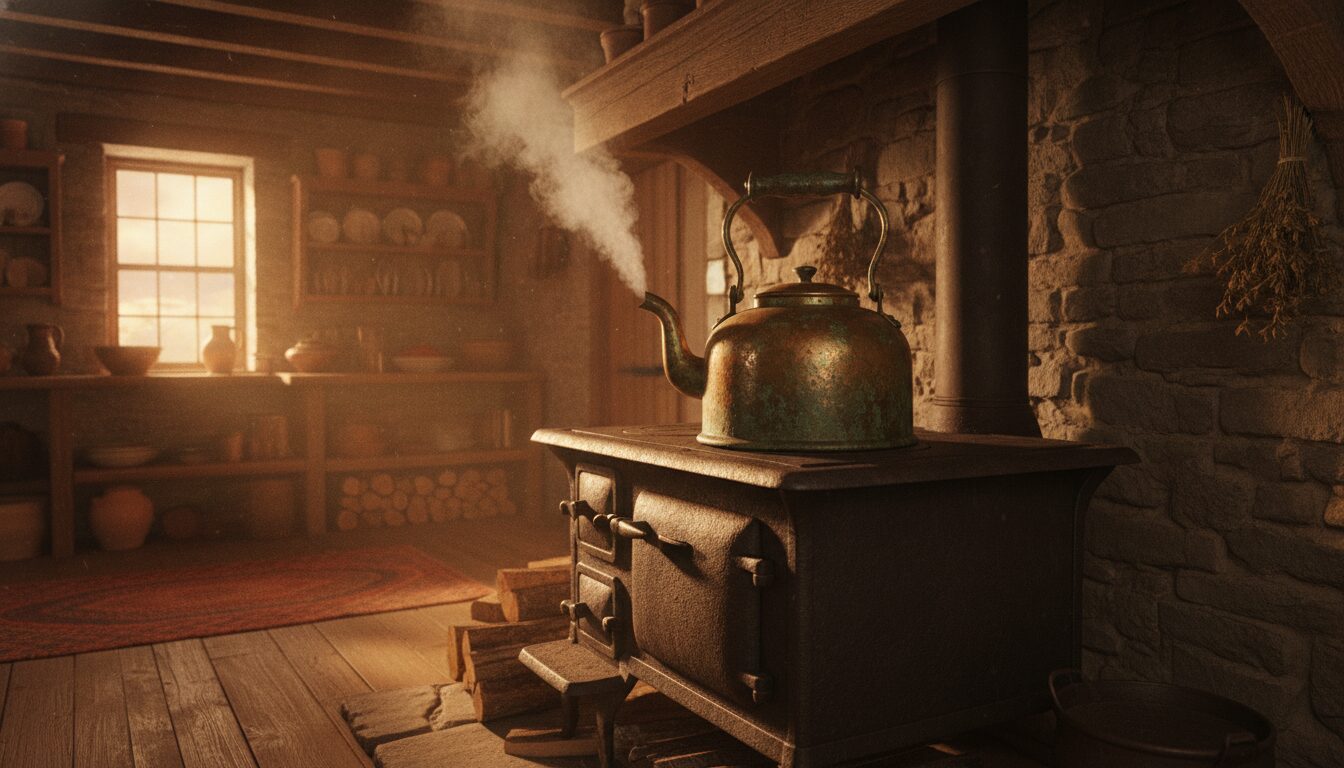 Cozy Kitchen Illustration AI Prompt: Create Warm & Steaming Scenes example 4