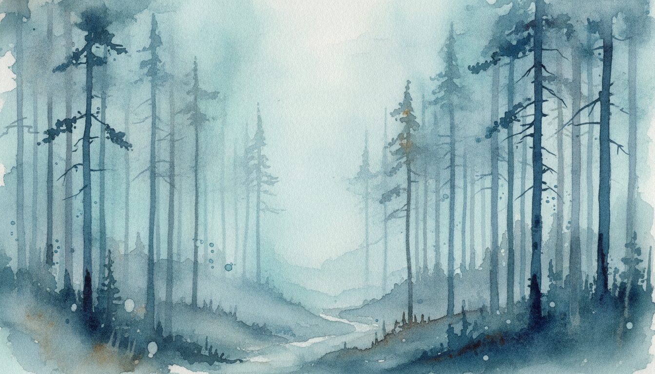 Hand-Painted Forest Background AI Prompt: Create Whimsical Nature Art example 1