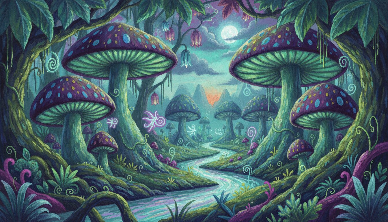 Hand-Painted Forest Background AI Prompt: Create Whimsical Nature Art example 2